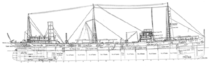 Plan view of the Dixie Arrow